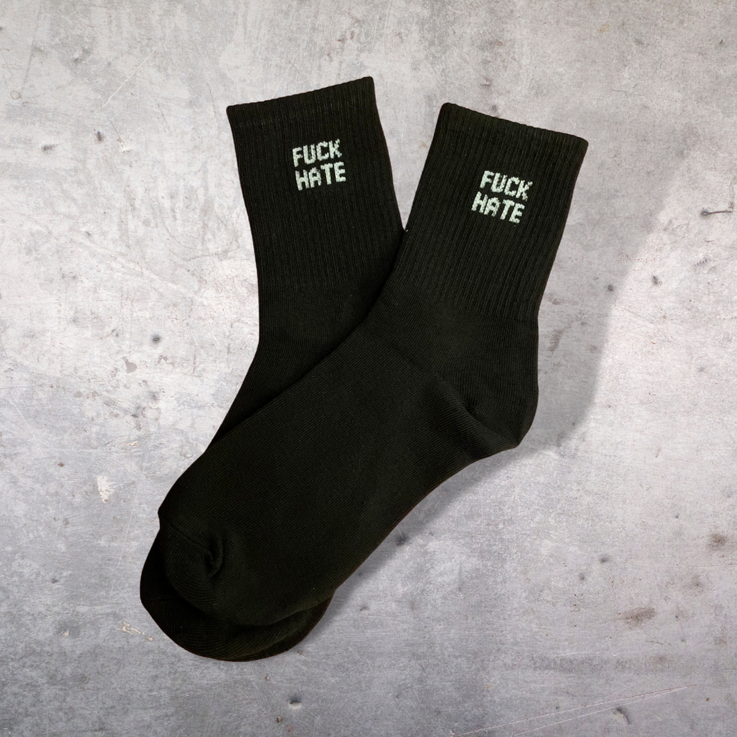 Fuck Hate Ankle Socks