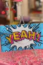 Load image into Gallery viewer, Yeah Pop Art Beaded Clutch
